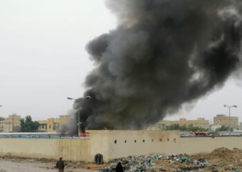 انـــدلاع حريق داخل مقر شركة صينية في الناصرية