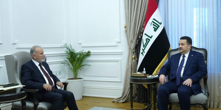 السوداني يستقبل محافظ بغداد الجديد عبد المطلب علي العلوي