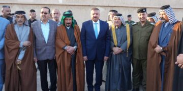 وزير الداخلية يلتقي شيوخ العشائر والوجهاء في قضاء الدير  بالبصرة