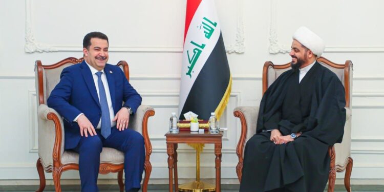 الخزعلي يستقبـل السوداني