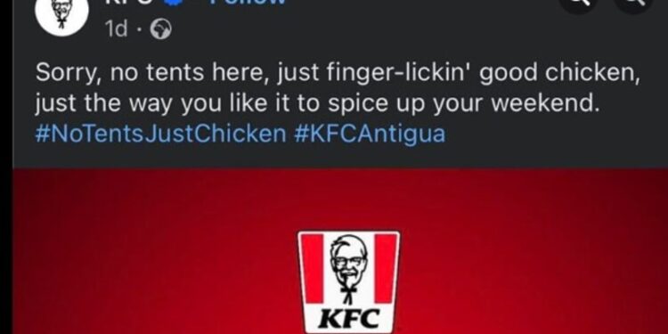 إعلان كنتاكي ,,, “لا خيام هنا” يسبب غضب عربي