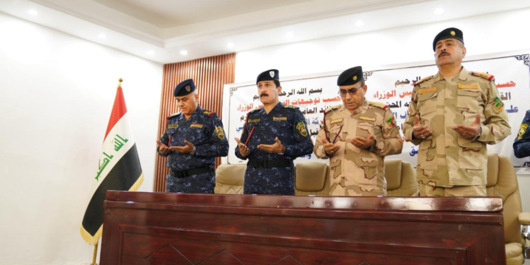 صور استلام وزارة الداخلية الملف الامني في مدينة سامراء