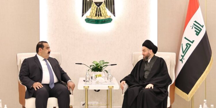 الحكيم يستقبل رئيس تحالف عزم مثنى السامرائي