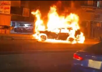 مسيرة تستهدف سيارة في بغداد بمنطقة المشتل بهجوم صاروخي