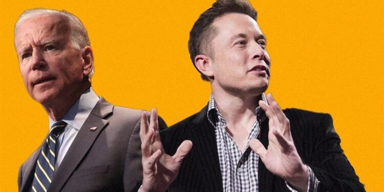 ماسك يتهم بايدن بالكذب