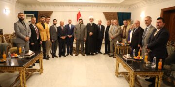 نائب الأمين العام لحزب الدعوة تنظيم العراق يستقبل عدداً من ممثلي الطوائف والاديان في العراق