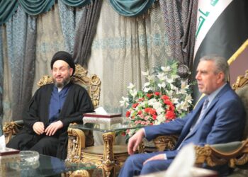 امين عام حزب الدعوة تنظيم العراق يستقبل عمار الحكيم