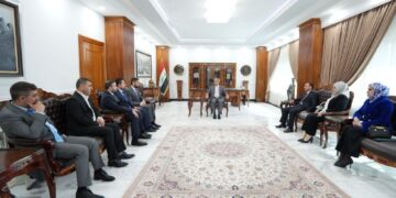 رئيس مجلس القضاء الاعلى يستقبل عددا من اعضاء مجلس محافظة نينوى