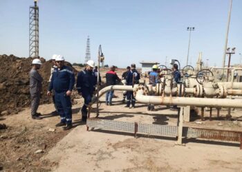 الاعلان عن انجاز المرحلة الاولى من اعمال تأهيل أنبوب الغاز الجاف 12 عقدة