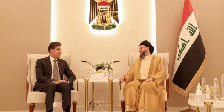 الحكيم يستقبل نيجيرفان بارزاني