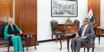 فائق زيدان يستقبل بلاسخارت بمناسبة انتهاء مهام عملها في العراق