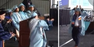 طالبة أمريكية في جامعة كولومبيا تمزق شهادة تخرجها ,, دعما لفلسطين