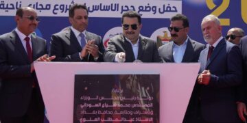السوداني يطلق العمل في مشروع مجاري ناحية الوحدة الإستراتيجي
