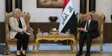 وزير الخارجية يلتقي السفيرة الامريكية  رومانسكي