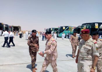 قيادة عمليات الأنبار تشرف ميدانياً على تأمين طريق الحجاج البري