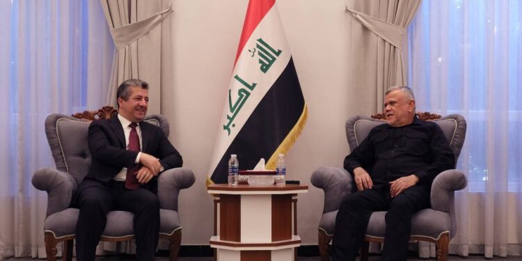 العامري يلتقي مسرور بارزاني