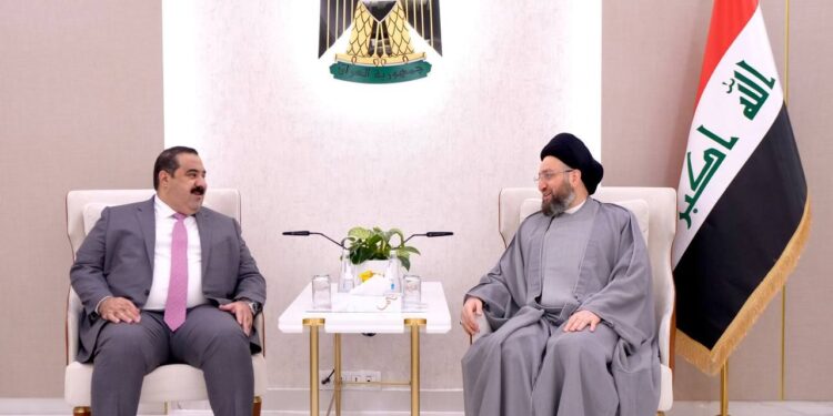 الحكيم يستقبل رئيس تحالف العزم