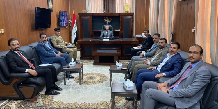 رئيس محكمة استئناف النجف يعقد اجتماعا مع هيئة انتداب غرفة محامي النجف بغداد