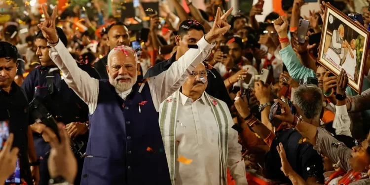 الهند.. مودي يحتفل بفوزه بأضخم انتخابات في العالم
