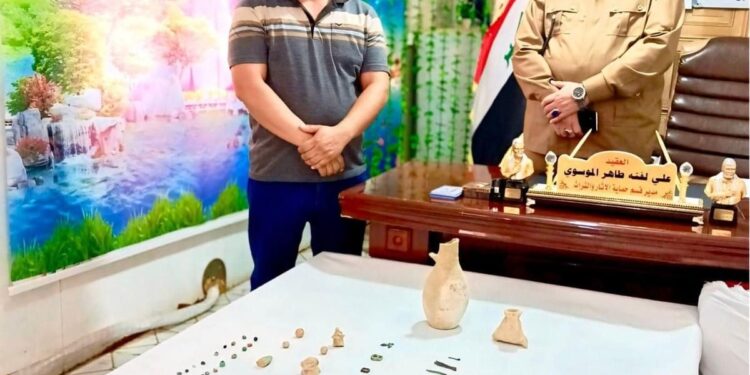 ميسان .. العثور على 80 قطعة اثرية متنوعة