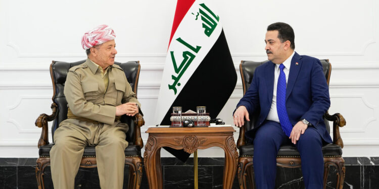 السوداني يلتقي بارزاني