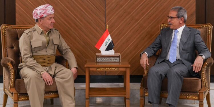 فائق زيدان يستقبل مسعود بارزاني