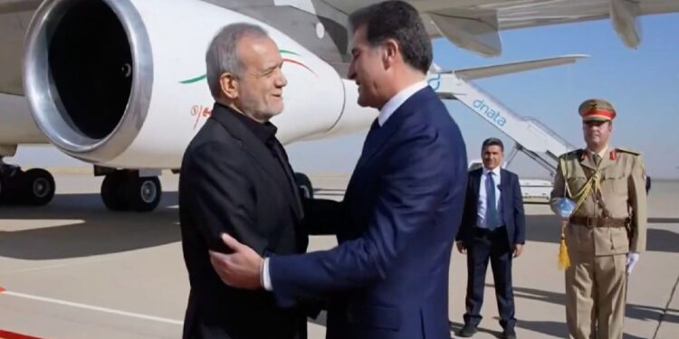 الرئيس الايراني يصل اربيل
