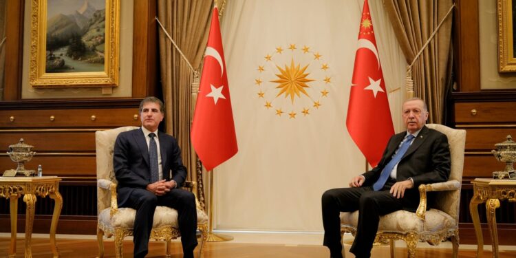 بارزاني وأردوغان يبحثان مشروع طريق التنمية