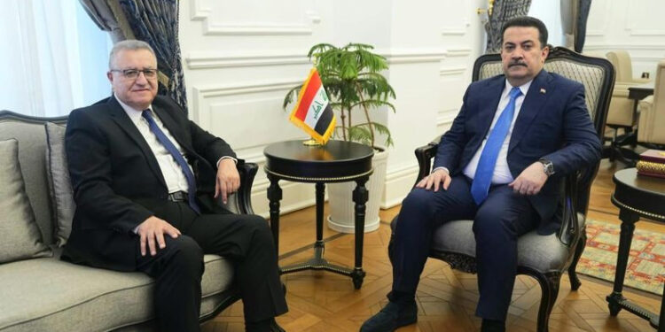 السوداني يلتقي رئيس جمعية الهلال الأحمر العراقي