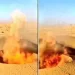 ظهور نار تتصاعد من رمال الصحراء تثير المخاوف