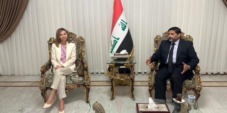 نائب أمين عام حزب دعاة الإسلام تنظيم العراق يســـتقبل سفيرة المملكة الاسبانية