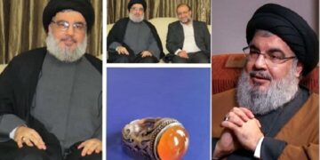 عرض خاتم نصرالله في ايران بمزاد علني يعود ريعه للشعب اللبناني