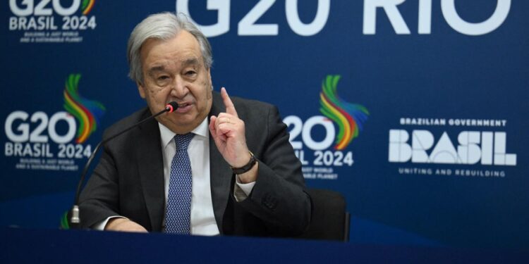 غوتيريش يدعو دول الـ20 لبذل جهود قيادية لإنجــــاح “كوب 29”