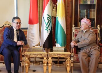 بارزاني يلتقي السفير الياباني
