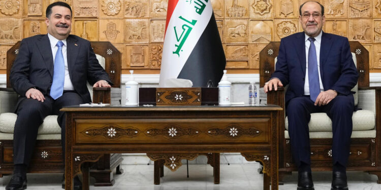 السوداني والمالكي يلتقيان ,,, التأكيد على ضرورة “استقرار العراق”