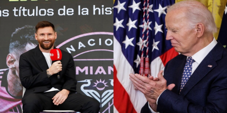 بايدن يمنح ميسي أعلى وسام مدني في امريكا