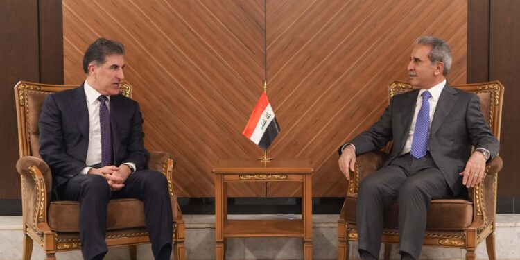 رئيس مجلس القضاء الأعلى يستقبل رئيس إقليم كردستان
