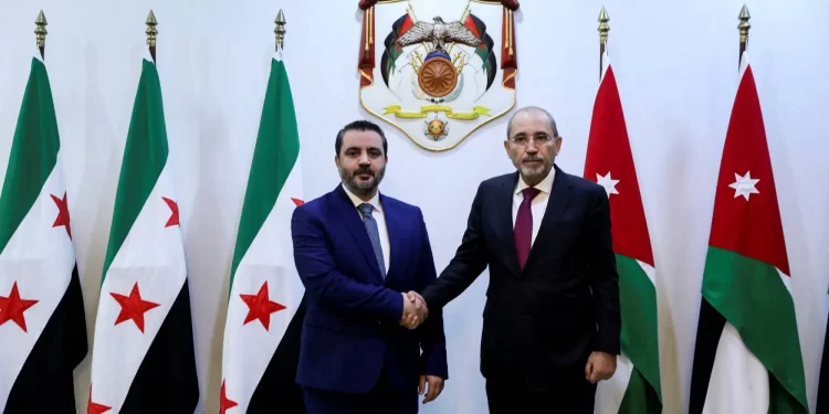 وفد سوري برئاسة الشيباني يصل إلى الأردن