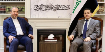 الأعرجي والسفير الإيراني يبحثان مستجدات الأوضاع الدولية والإقليمية