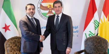 نيجيرفان بارزاني يلتقي وزير الخارجية السوري أسعد الشيباني في ميونخ