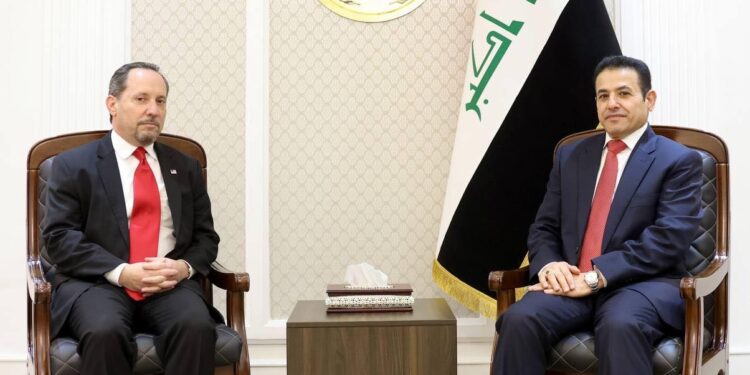 مستشار الأمن القومي يستقبل القائم بأعمال السفارة الأمريكية في بغداد