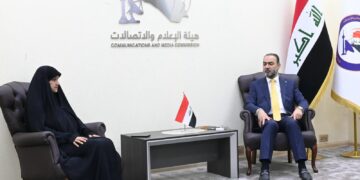 رئيس هيأة الإعلام والاتصالات يستقبل وزيرة الاتصالات