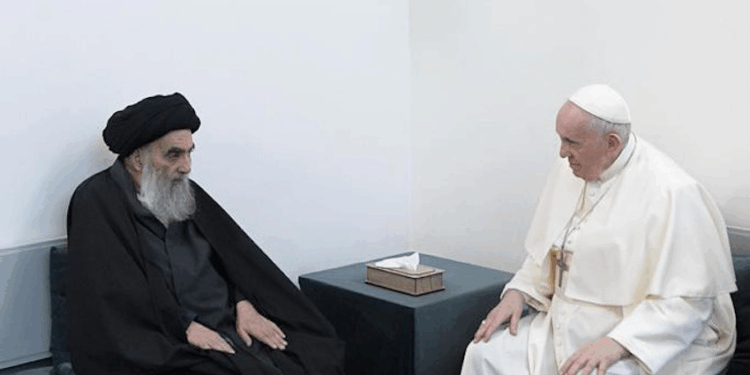 السيستاني يعزي بوفاة بابا الفاتيكان