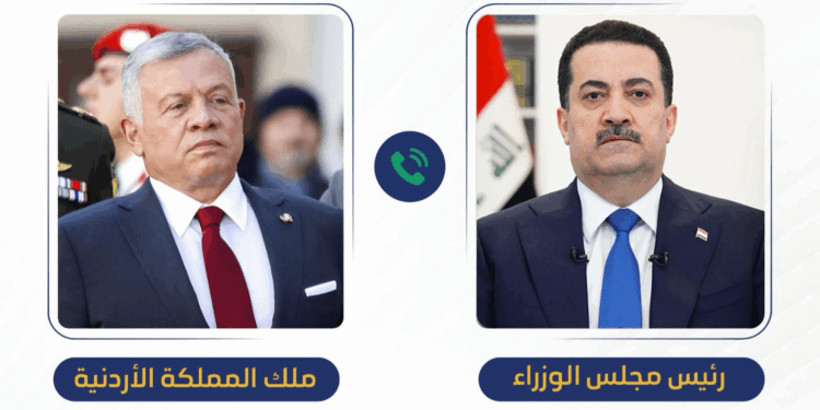 السوداني وملك الأردن يبحثان تعزيز أمن واستقرار المنطقة