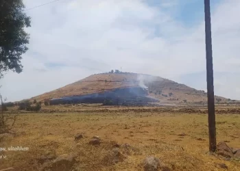 الجيش الإسرائيلي يحـــرق أكثر من 50 دونماً زراعياً من الاراضي السورية
