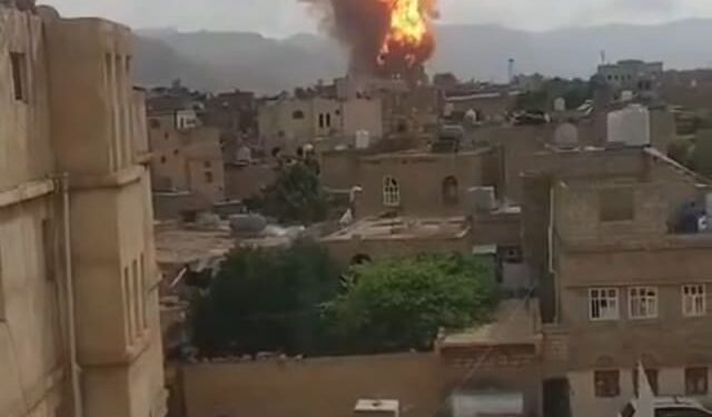 الطائرات الإسرائيلية تشن غارات عنيفة على صنعاء