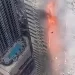 دبي.. حريق ضخم في ناطحة سحاب