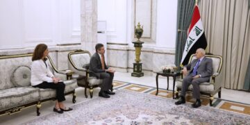 رئيس الجمهورية يستقبل القائم بأعمال السفارة الأمريكية الجديد لدى العراق