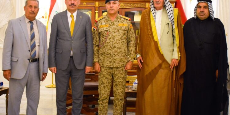 قائد عمليات بغداد يستقبل رئيس الاتحاد المحلي للجمعيات الفلاحية التعاونية في العاصمة
