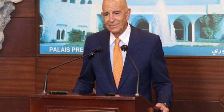 برّاك: نزع سلاح حزب الله مسألة لبنانية داخلية ونعمل على إعادة الاستقرار للمنطقة